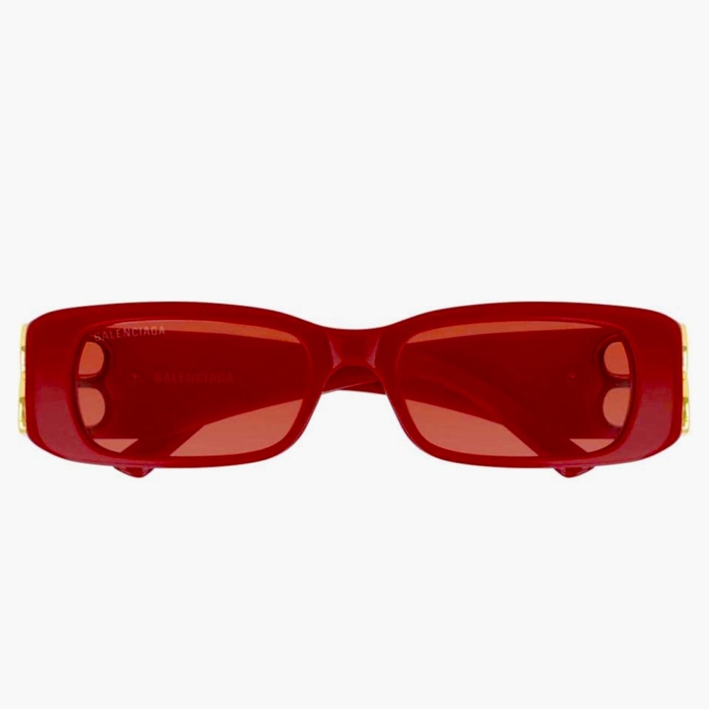 Red Dynasty Rectangle Sunglasses - image 2